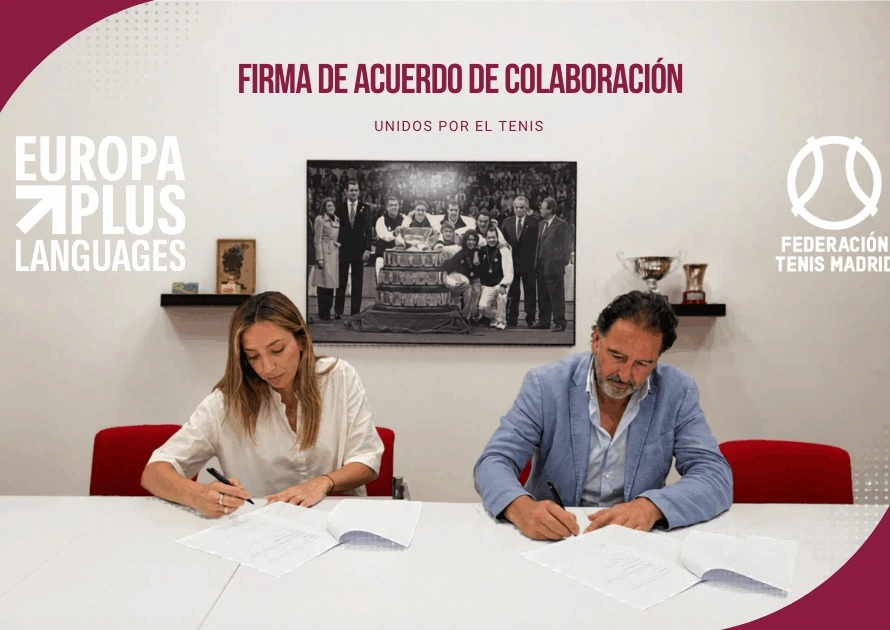 Firma del acuerdo de colaboración entre Europa Plus y la Federación de Tenis de Madrid