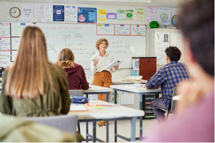 Clase en un colegio irlandés durante el curso escolar