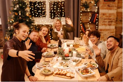 Cena de Navidad en familia, cuando el alumno vuelve a España