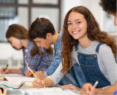 Clase en un colegio irlandés durante el curso escolar