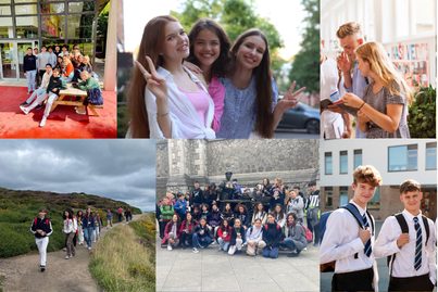 Alumnos de Europaplus con sus nuevos amigos durante el curso en Irlanda